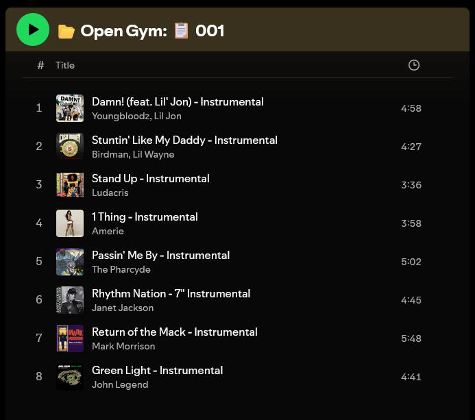 📂 Open Gym: 📋 001 📂 Open Gym: 📋 001